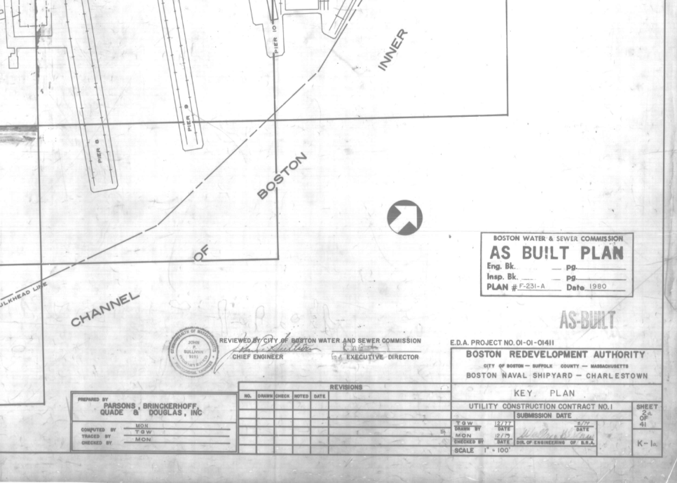 1979 Boston Navy yard Utility Construction Drawings